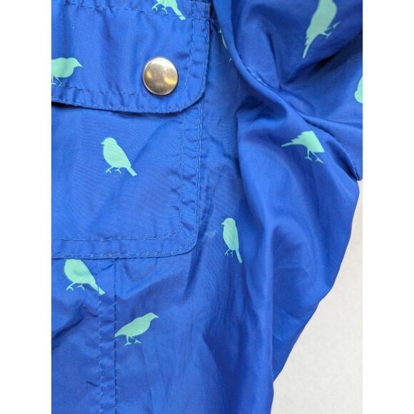 Mossimo Women's Jacket Size M Windbreaker Water Resistant Bird Print Hood - Picture 8 of 16